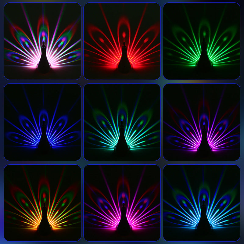 PlumeGlow 3D Peacock Wall Lamp